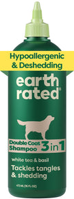 Earth Rated (A Canadian Company), 3-in-1 Deshedding Dog Shampoo and Conditioner, Deodorizing Oatmeal Shampoos for Dogs and Puppies, Great for Smelly Pets, White Tea and Basil Scent, 473 ml 🍁 All In One Marketplace Canada