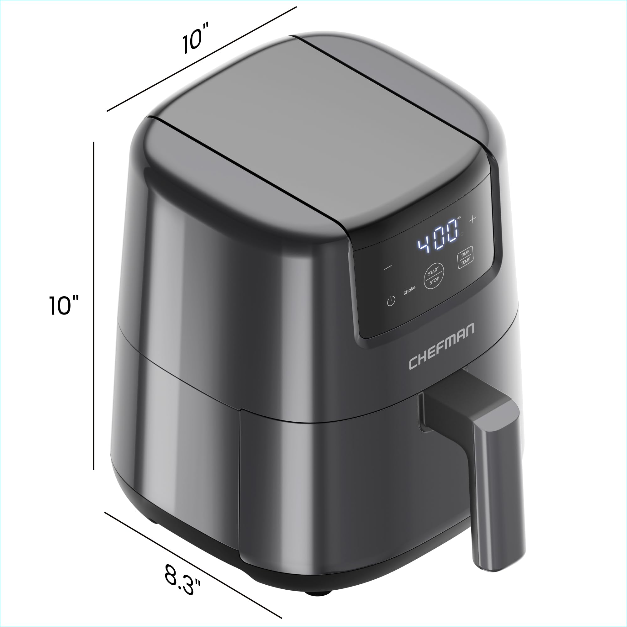 CHEFMAN 2 Qt Mini Air Fryer – Digital Space-Saving Compact Air Fryer with Nonstick and Dishwasher Safe Basket, Quick & Easy Meals in Minutes, Features Digital Timer and Shake Reminder – Grey 🍁 All In One Marketplace Canada