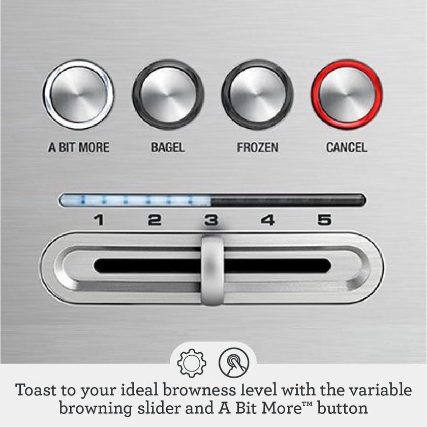 Breville A Bit More 4 Slice Toaster, silver - BTA730XL, 16.1 x 8.1 x 7.6 inches 🍁 All In One Marketplace Canada