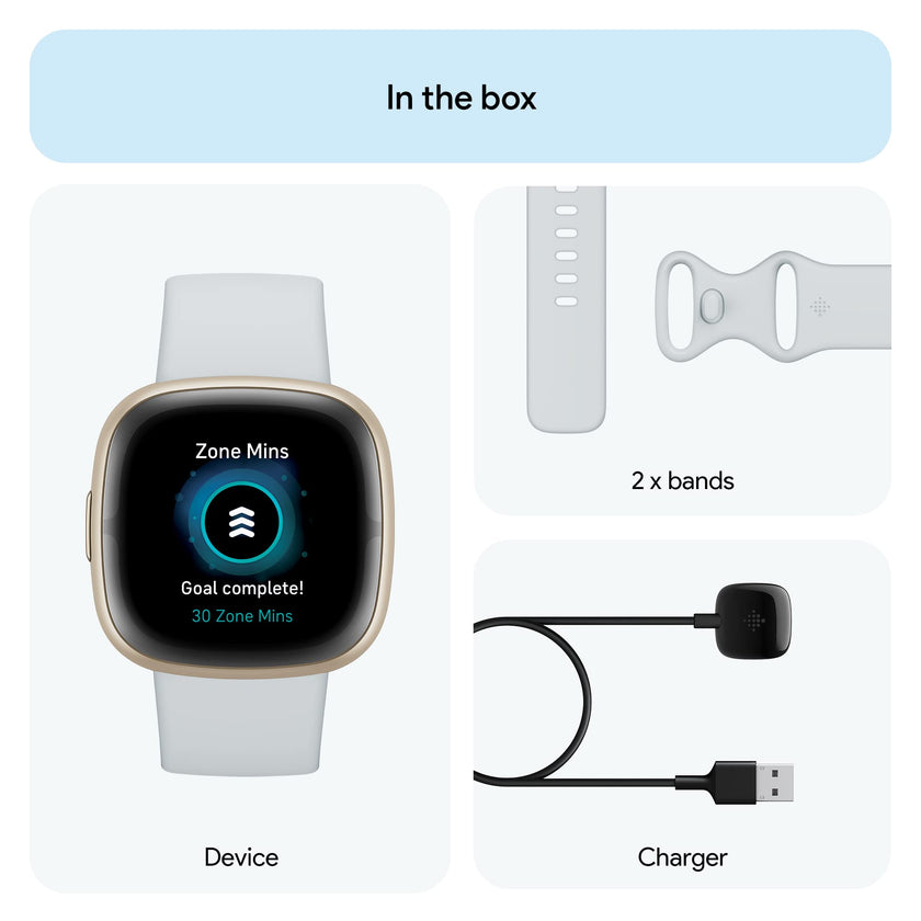 Google Fitbit Sense 2 - Health & Fitness Smartwatch - Blue Mist/Pale Gold 🍁 All In One Marketplace Canada