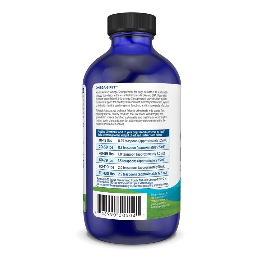 Nordic Naturals Omega 3 Pet – Fish Oil for Dogs & Cats, Supports Healthy Skin, Coat, Joints & Heart – Unflavoured, 237 ml 🍁 All In One Marketplace Canada
