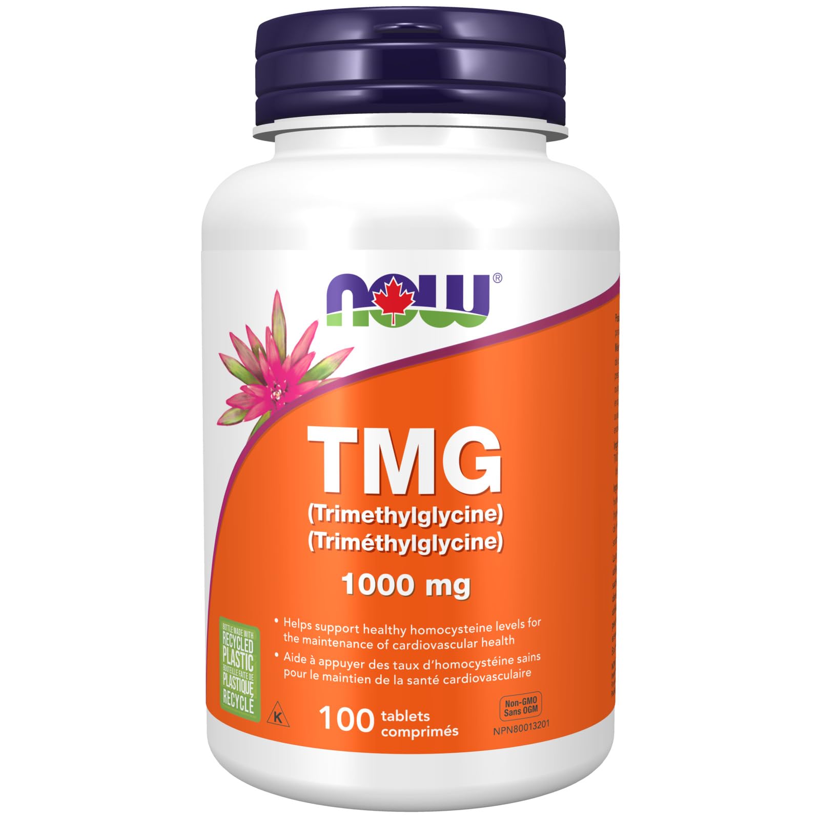 NOW Supplements, TMG Betaine (Trimethylglycine) 1,000 mg, Liver Support, 100 Tablets 🍁 All In One Marketplace Canada