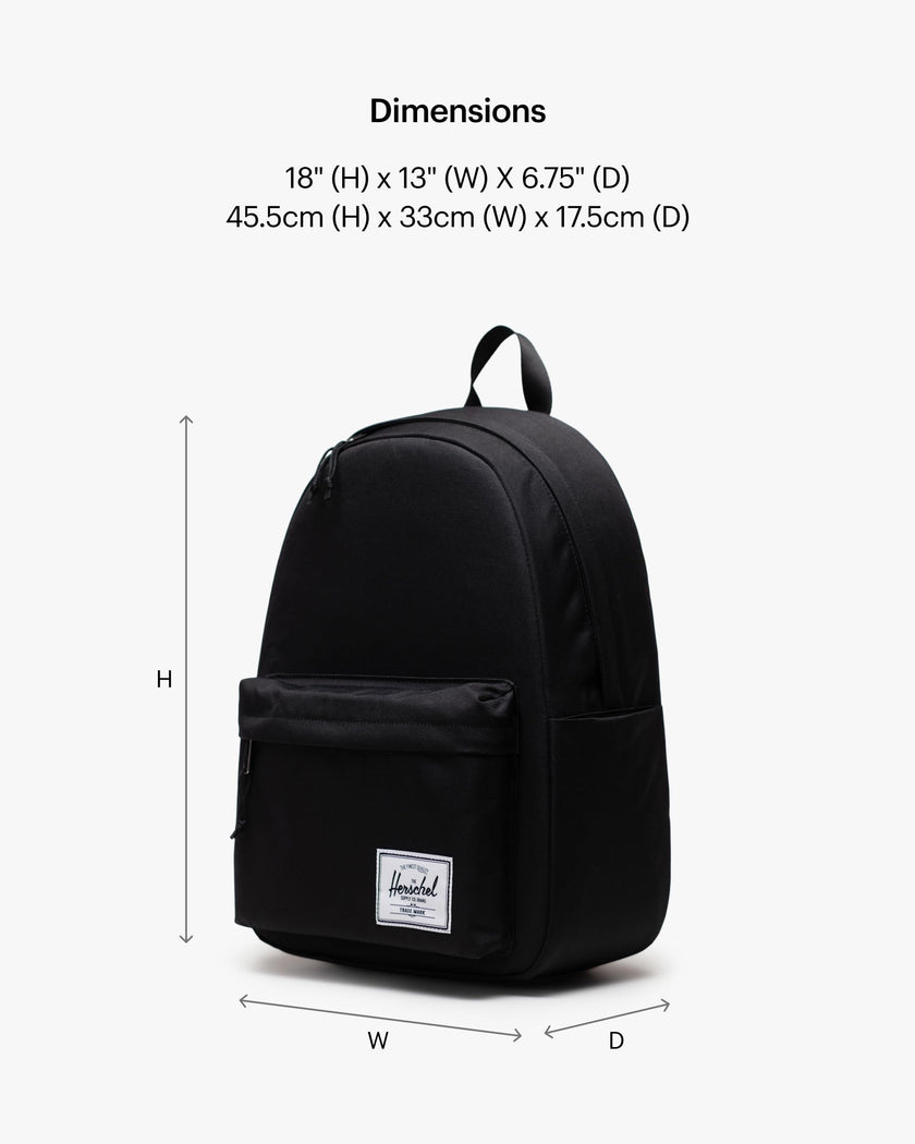 Herschel Classic Backpack, Unisex, Black, Mod XL - 25L 🍁 All In One Marketplace Canada