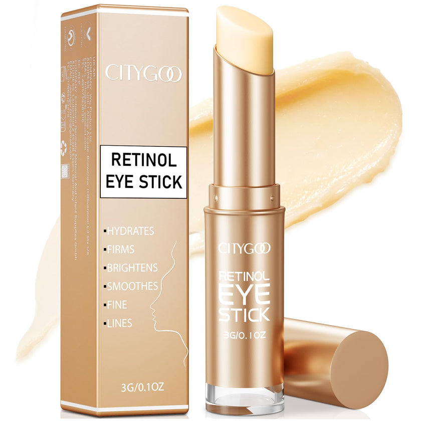 Retinol Eye Stick With Collagen, Hyaluronic Acid For Dark Circle, Wrinkles in 3-4 Weeks, Under Eye Cream Anti Aging, For Puffiness and Bags Reduces Fine Lines (Retinol Premium Gold Edition 3g) 🍁 All In One Marketplace Canada