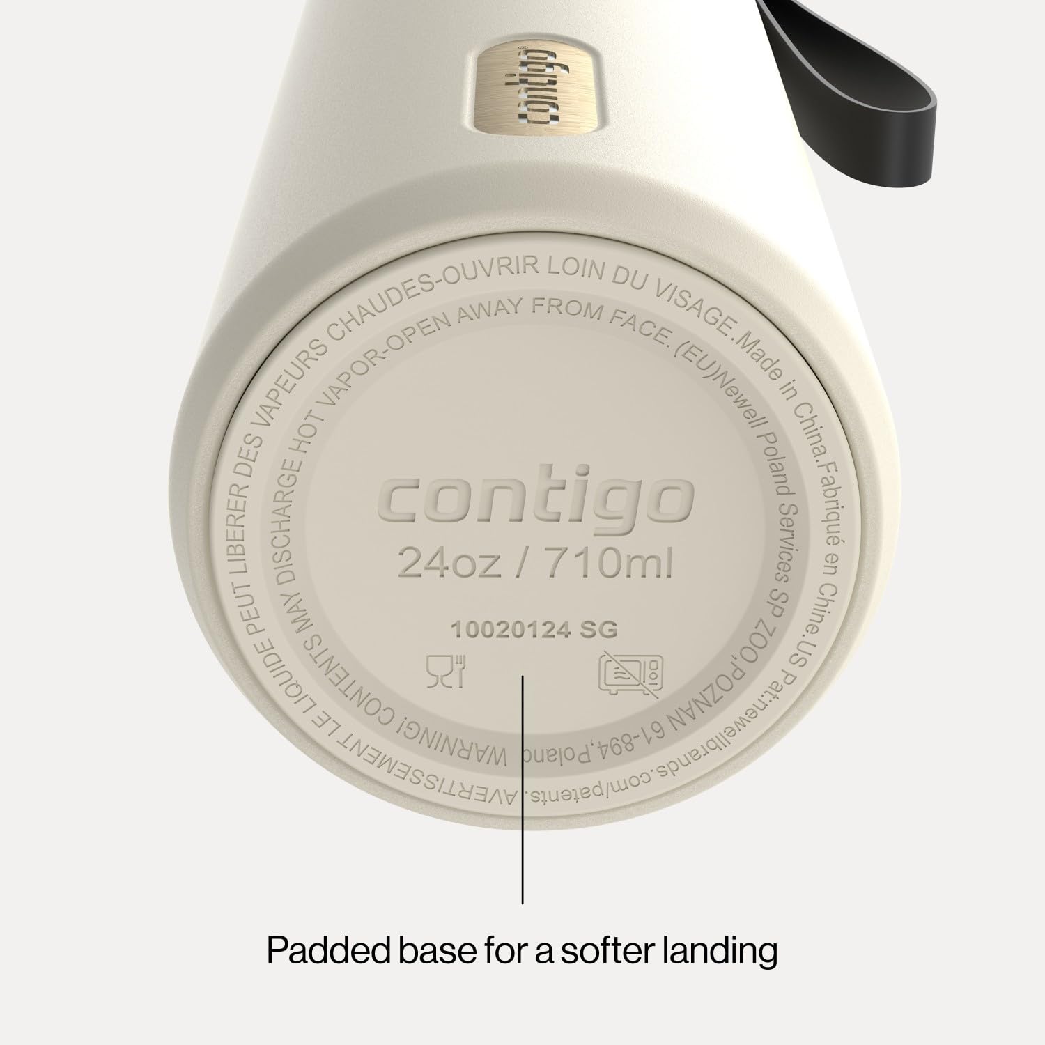 Contigo SnapSeal 24 oz Water Bottle w/Carry Strap & Reusable Straw | Vacuum-Insulated Stainless Steel for Hot & Cold Drinks | Spill-Proof Lid | BPA & Lead-Free | Dishwasher Safe 🍁 All In One Marketplace Canada