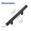 30 Pack | 5'' Cabinet Pulls Matte Black Stainless Steel Kitchen Drawer Pulls Cabinet Handles 5”Length, 3” Hole Center 🍁 All In One Marketplace Canada