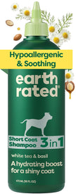 Earth Rated (A Canadian Company), 3-in-1 Soothing Dog Shampoo and Conditioner, Deodorizing Oatmeal Shampoos for Dogs and Puppies, Great for Smelly Pets, White Tea and Basil Scent, 473 ml 🍁 All In One Marketplace Canada