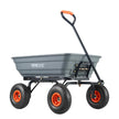 VEVOR Dump Cart, Poly Garden Dump Cart with Easy to Assemble Steel Frame, Dump Wagon with 2-in-1 Convertible Handle, Utility Wheelbarrow 600 lbs Capacity, 10 inch Tires 🍁 All In One Marketplace Canada