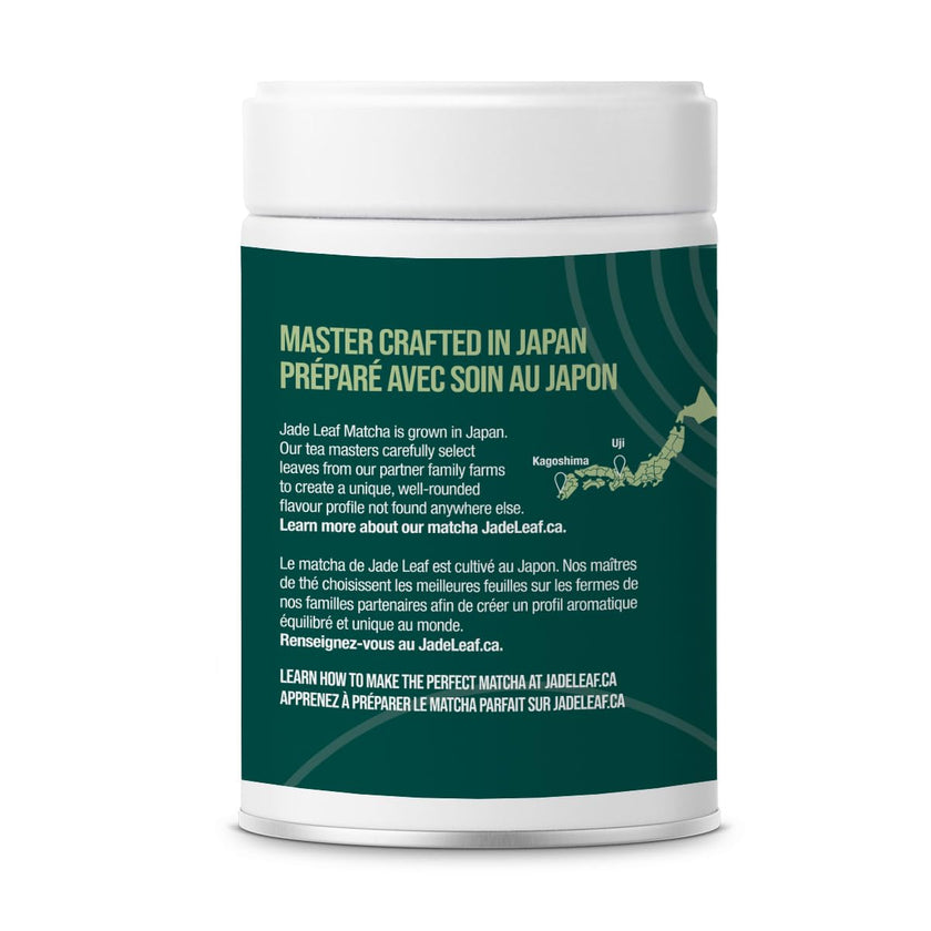 Jade Leaf Matcha Organic Ceremonial Grade Matcha Green Tea Powder - 100% Pure Japanese First Harvest Green Tea for Ceremonies, Usucha, Lattes 100g Tin (Pack of 1) 🍁 All In One Marketplace Canada