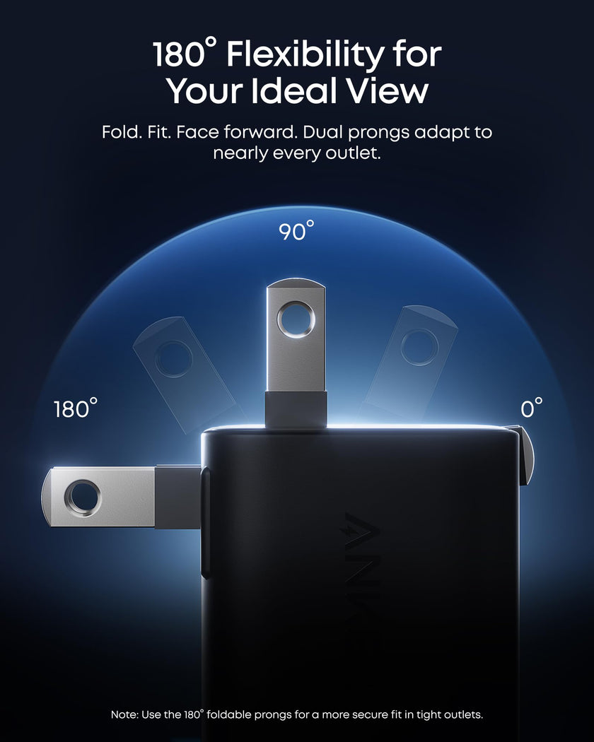 Anker Nano USB C Charger,45W USB C Charger Block with Smart Display,180°Foldable Plug,Smart Recognition,Built-in Care Mode,for iPhone17/16/15 (Non-Battery,One USB-C Port,No Cable Included) 🍁 All In One Marketplace Canada
