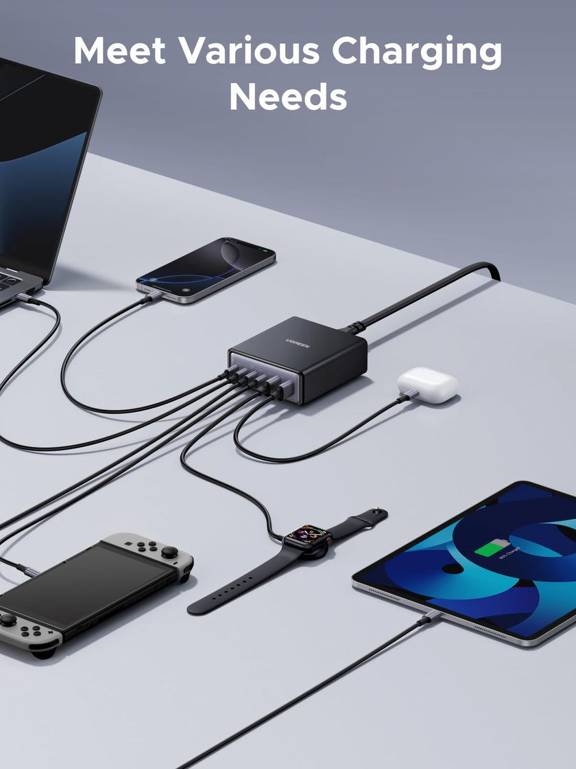 UGREEN 100W 6-Port GaN USB C Charging Station, Desktop Charger Block with 4 USB C and 2 USB A Fast Charging Compatible for MacBook Pro/Air, XPS, iPad, iPhone 17/16, Galaxy S26/S25/S24, Pixel 10/9 🍁 All In One Marketplace Canada