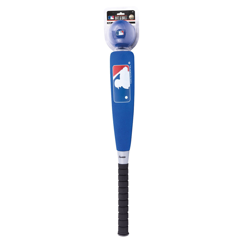 Franklin Sports MLB Kids Foam Baseball Bat + Ball Set - Jumbo Oversize Toy Bat + Foam Ball for Kids + Toddlers - Blue - 24