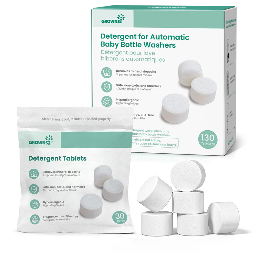 Grownsy Detergent Washing Tablets 130 PCS for Momcozy, Baby Brezza, Papablic Bottle Washer, Compatible with All Brands Baby Bottle Washers 🍁 All In One Marketplace Canada