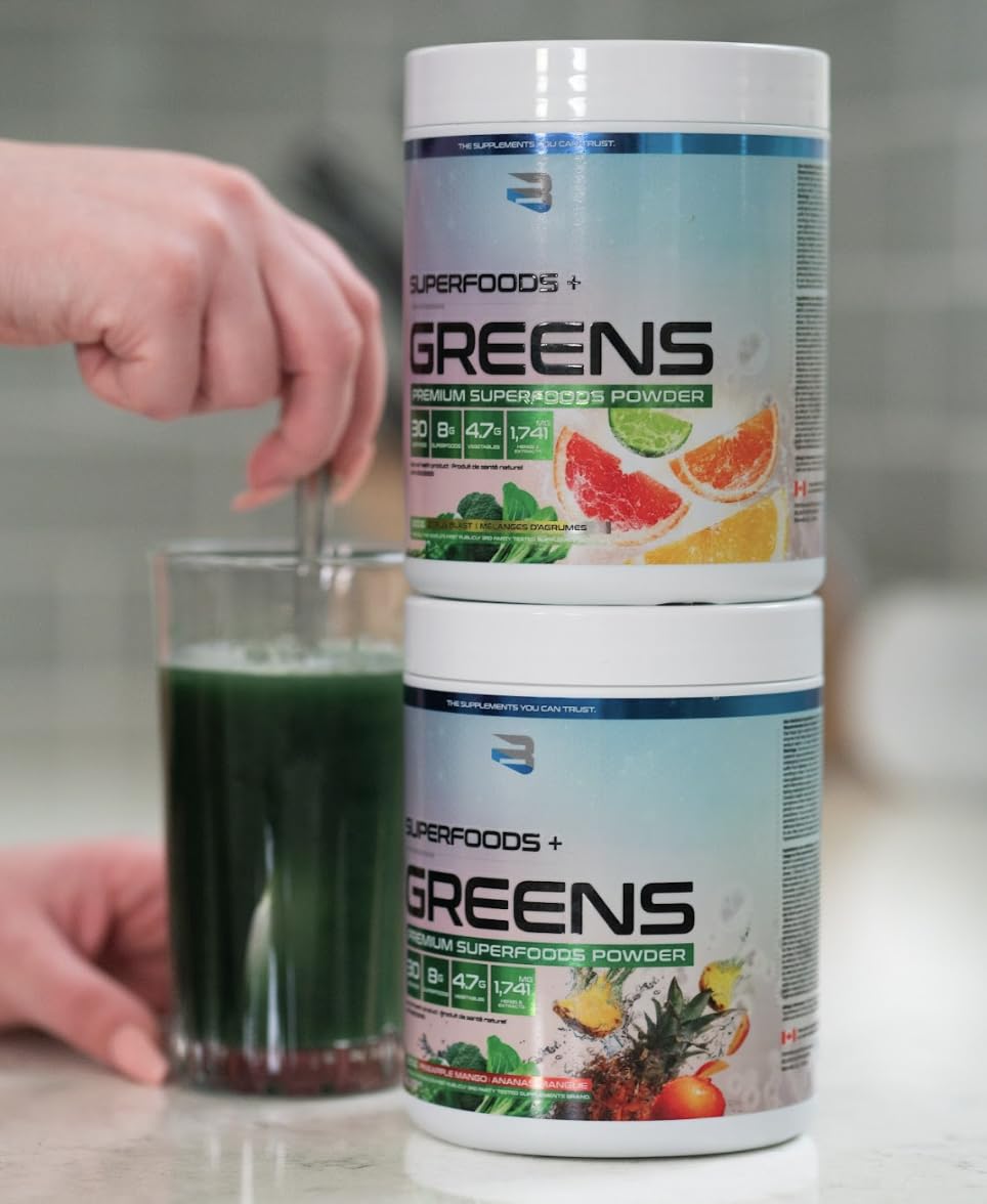 Believe Supplements Superfoods+Greens - Superfood Blend | Boost Energy, Immunity, and Digestion | Rich in Antioxidants & Essential Nutrients! (30 Servings (Pack of 1), Pineapple Mango) 🍁 All In One Marketplace Canada