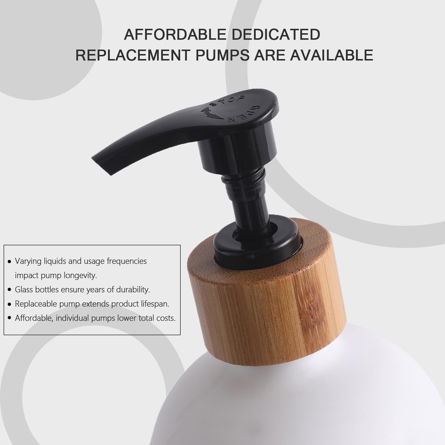 MOMEEMO Glass Soap Dispenser Set, Contains Hand Soap and Dish Soap Dispenser.Suitable for Kitchen Decor. (Black & White) 🍁 All In One Marketplace Canada