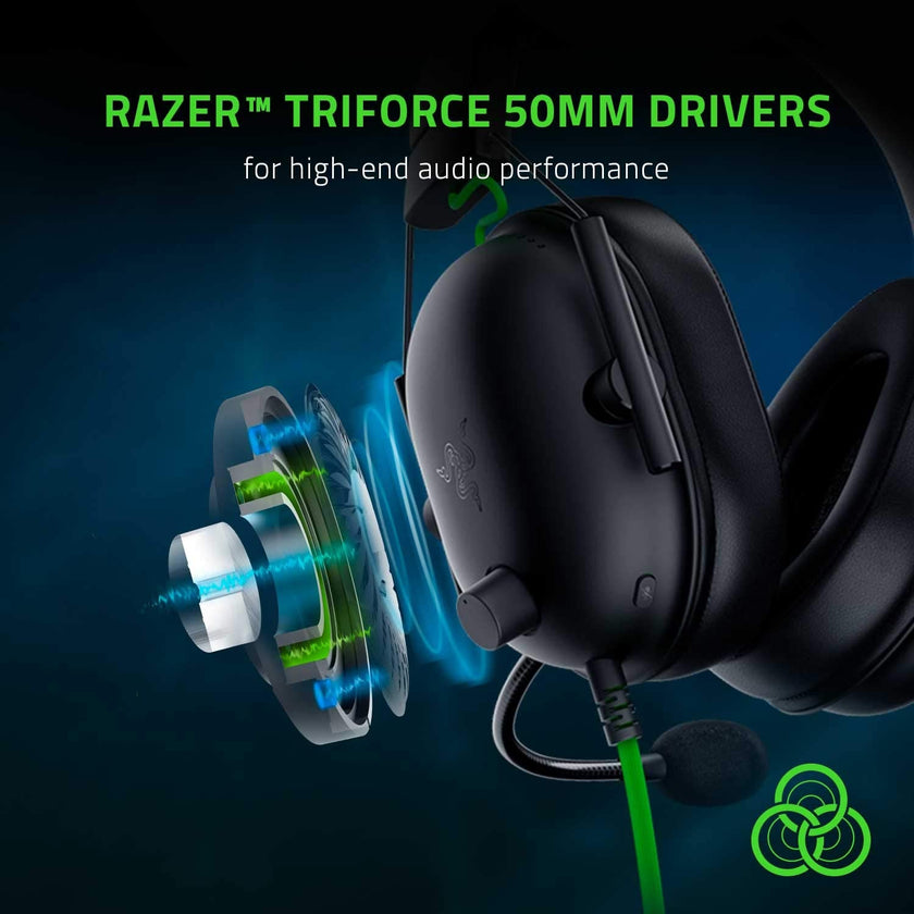 Razer BlackShark V2 X Gaming Headset: 50mm Drivers - Cardioid Mic - Memory Foam Cushion - Lightweight- Comfortable, Noise Isolating Earcups - for PC, PS4, PS5, Switch - 3.5mm Audio Jack - Black 🍁 All In One Marketplace Canada