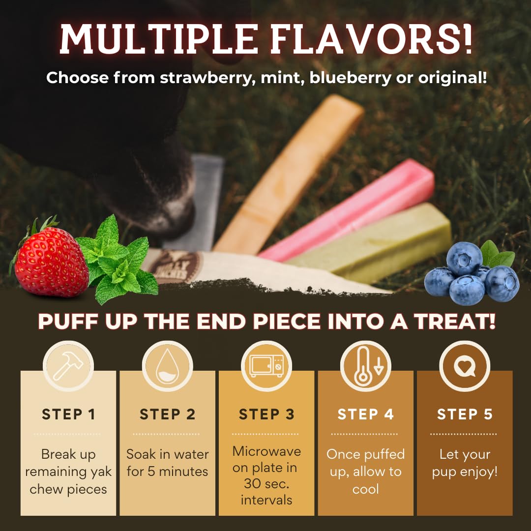 Bully Bunches Large Authentic Yak Cheese Himalayan Chews for Large Dogs & Heavy Chewers - All Natural Dog Treat Dental Chews, Made with Real Yak Milk - Lactose & Rawhide Free (2 Pk) 🍁 All In One Marketplace Canada