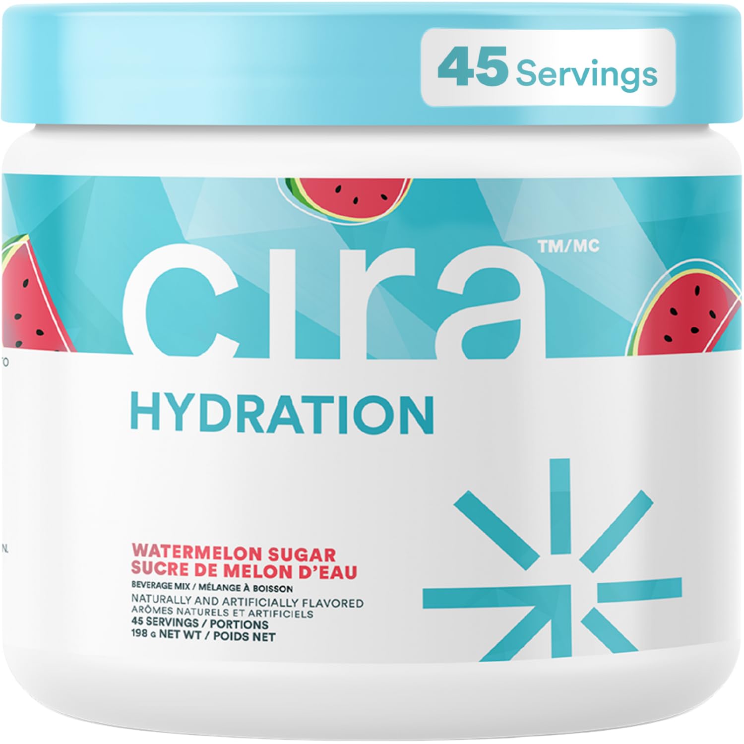 Cira Hydration Electrolytes Powder - Daily Electrolyte Powder, Sugar Free w/Himalayan Salt, Magnesium, & Potassium, Hydration Powder for Dehydration Relief & Recovery - Watermelon Sugar, 45 Servings 🍁 All In One Marketplace Canada