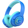 Kids Headphones Wireless with LED Lights, iClever BTH18 Safe Volume 74/85dBA, 43H Playtime, Stereo Sound, USB-C, AUX Cable, Bluetooth5.3 Over Ear Kids Toddler Headphones for Tablet/Travel, Blue 🍁 All In One Marketplace Canada