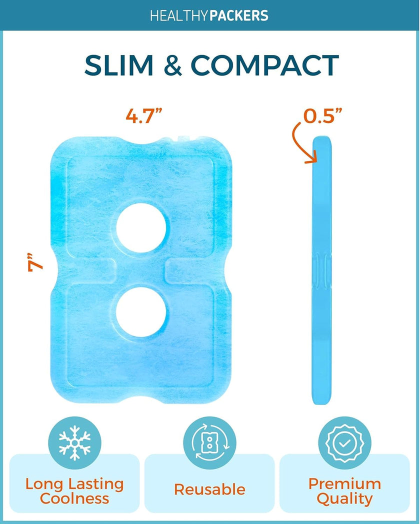 Healthy Packers Ice Packs for Lunch Boxes & Coolers - Freezer Packs - Original Cool Pack | Cooler Accessories for Beach, Camping & Fishing | Slim & Long-Lasting Reusable Ice Pack for Cooler 🍁 All In One Marketplace Canada