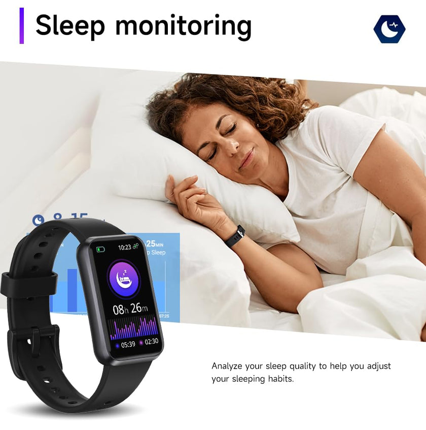 USMECBL Fitness Tracker, Blood Oxygen Heart Rate Sleep 24/7 Health Monitor/Calorie Steps Counter Pedometer Activity Smart watchs/Notifications for Android/iOS Men Women 🍁 All In One Marketplace Canada