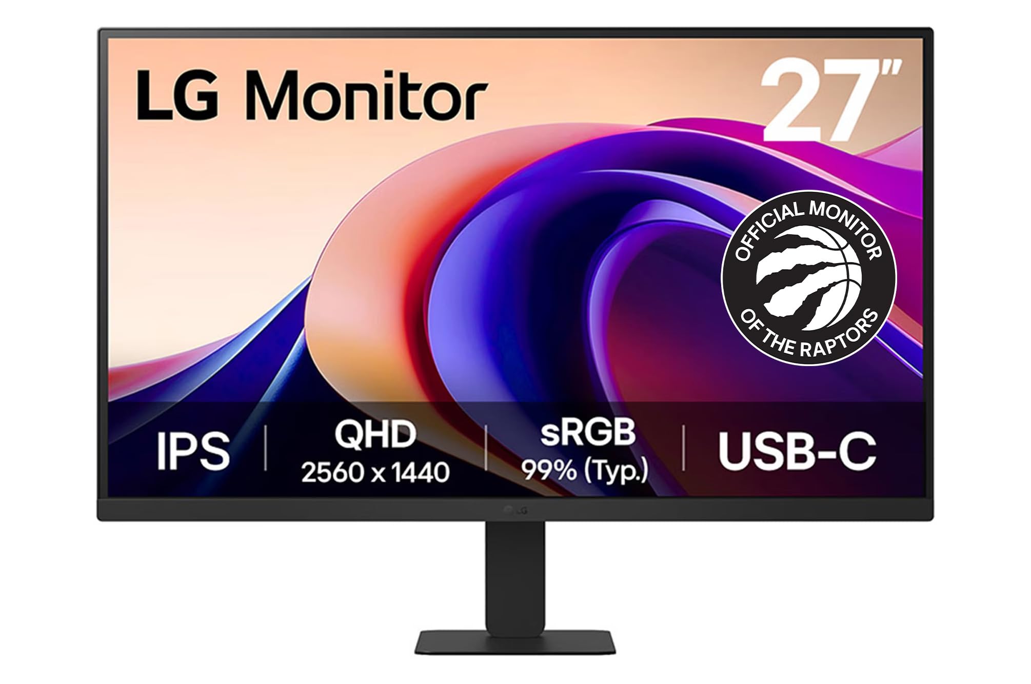 LG 27U631A-B 27-Inch QHD (2560x1440) IPS Monitor, 100Hz Refresh Rate, 5ms (GtG) Response Time, sRGB 99%, HDR10, USB-C, HDMI, Tilt Adjustable, Black 🍁 All In One Marketplace Canada