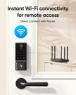 eufy Security Smart Lock C220, Fingerprint Keyless Entry Door Lock, Built-in Wi-Fi, App Remote Control, Front Door Smart Lock Deadbolt, 8Months Battery, Reliable Power, IP53 Waterproof, BHMA Grade 3 🍁 All In One Marketplace Canada