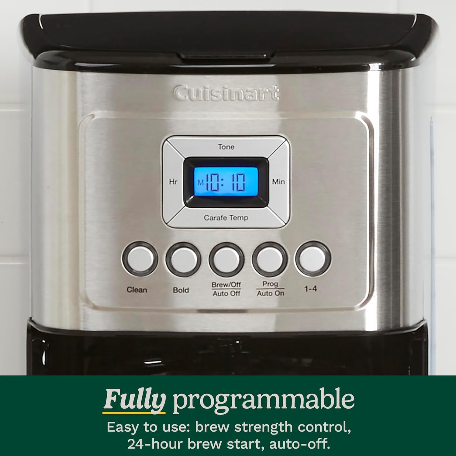 Cuisinart 14-Cup Programmable Coffee Maker with PerfecTemp Glass Carafe, 1-4 Cup Setting, Brew Strength Control and Brew Pause, Stainless Steel (DCC-3200C) 🍁 All In One Marketplace Canada