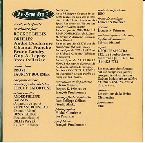 Rock et belles oreilles / Le Gros Cru 2 - CD (Used)