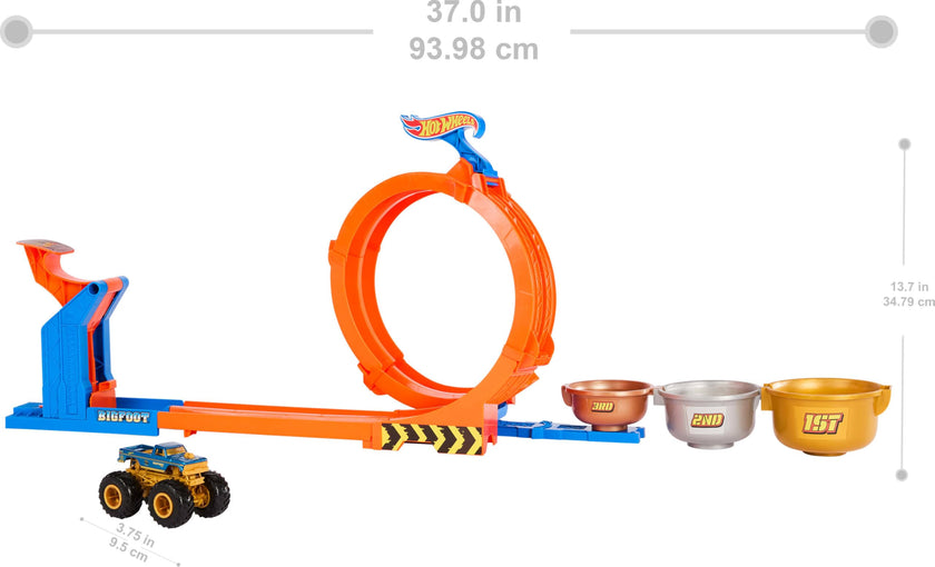 Hot Wheels Monster Trucks Loop-and-Flip Trophy Challenge Playset 🍁 All In One Marketplace Canada