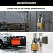 Master Lock Gold Outdoor Combination Lock, Heavy Duty Weather Resistant Padlock, Resettable Combination Lock for Outdoor Use 1.2 x 2 x 3.87 inches, 2 Pack, M175LFEC2 🍁 All In One Marketplace Canada