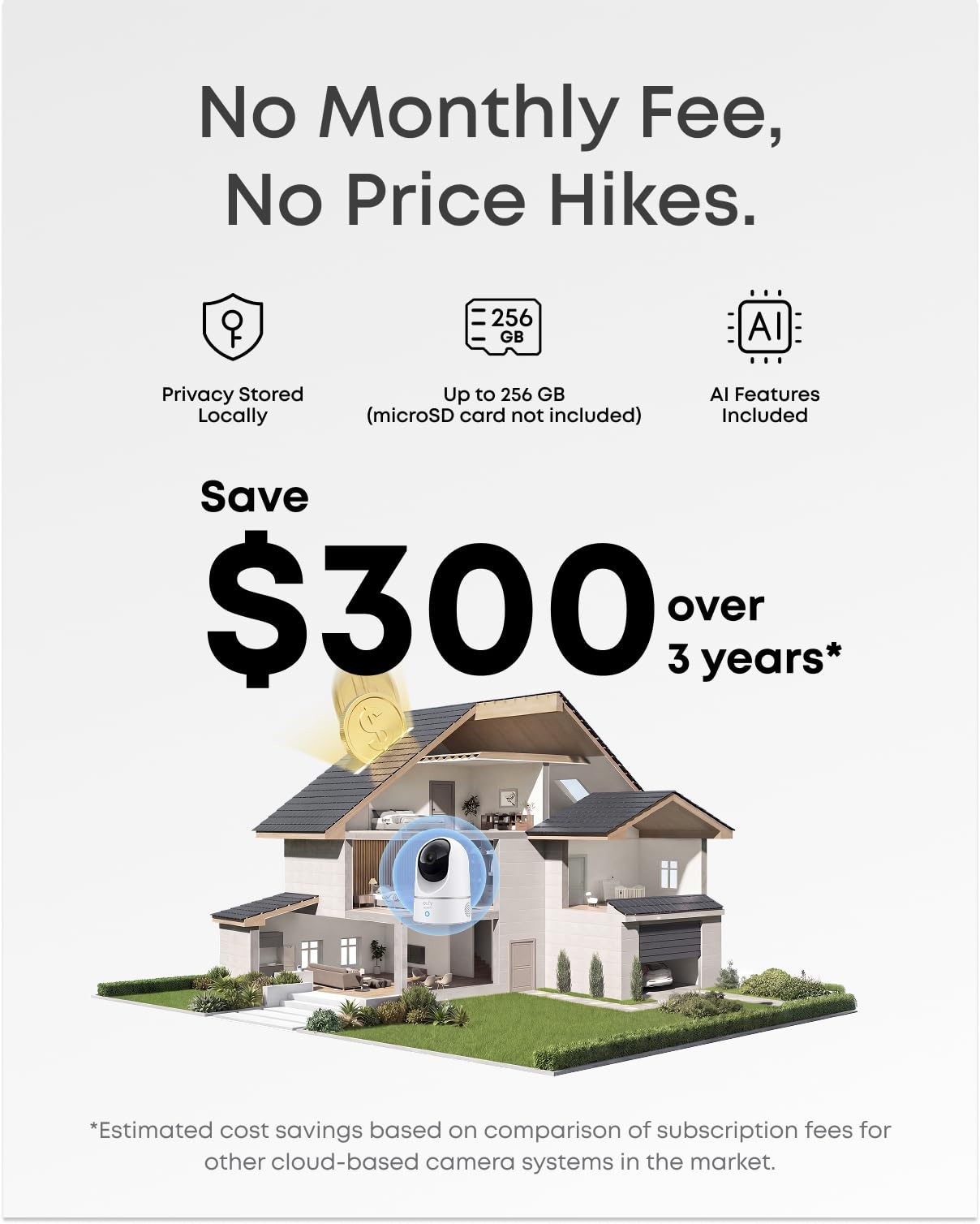 eufy Security Indoor Cam E220, 2K, Pan & Tilt, Indoor Security Camera, Wi-Fi Plug-in Camera, Human & Pet AI, Voice Assistant Compatibility, Night Vision, Motion Tracking, HomeBase not Compatible 🍁 All In One Marketplace Canada