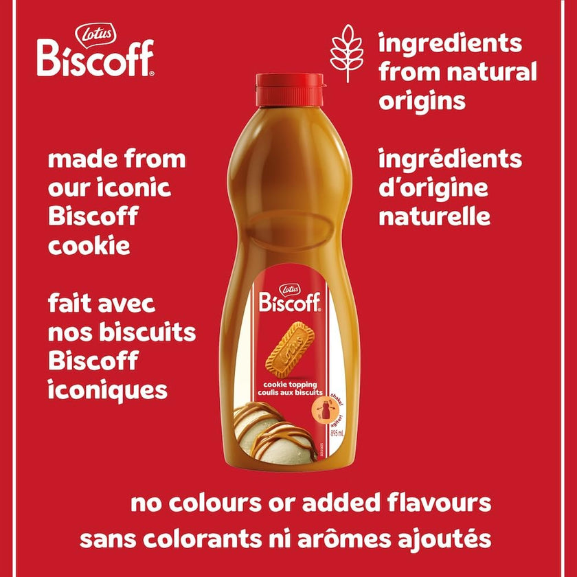 Lotus Biscoff Sweet Spread Topping bottle, Caramelized Cookie Flavour, 1L, Vegan, Nut Free, No Added Colours or Flavours 🍁 All In One Marketplace Canada