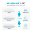 VVZ Cooling Shredded Memory Foam Pillows Queen Size 2 Pack, Adjustable Firm Bed Pillows for Side Back Stomach Sleepers, Luxury Gel Pillow for Hot Sleepers with Breathable Washable Cover 🍁 All In One Marketplace Canada