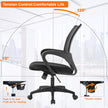 BestOffice Home Office Chair Ergonomic Desk Chair Mesh Computer Chair with Lumbar Support Armrest Executive Rolling Swivel Adjustable Mid Back Task Chair for Women Adults, Black (Black) 🍁 All In One Marketplace Canada