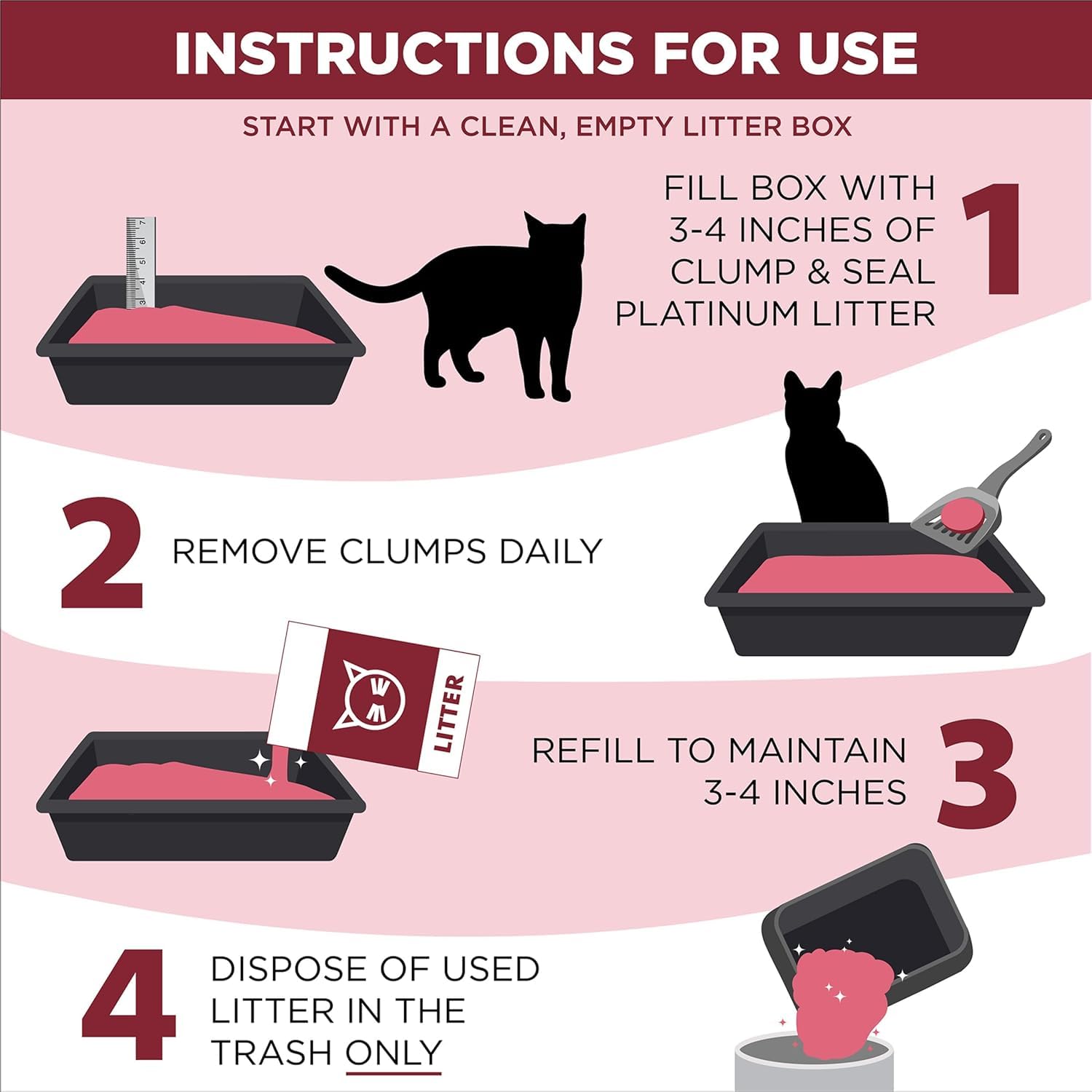 Arm & Hammer Platinum Cat Litter, Clump & Seal, Extra Strength Complete Odour Sealing with 14 Days of Odour Control, Multi-Cat, Hard Clumping Clay, 99.99% Dust Free, 12.47kg (Pack of 1) 🍁 All In One Marketplace Canada