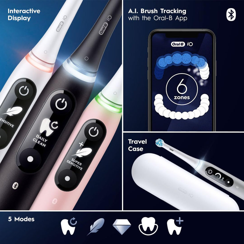 Oral-B iO4 Electric Toothbrush, for a Gentle Clean and Healthier Gums, White, Rechargeable Electric Toothbrushes, iO Series 4 with 1 Power Toothbrush, 1 Brush Head, and 1 Travel Case 🍁 All In One Marketplace Canada