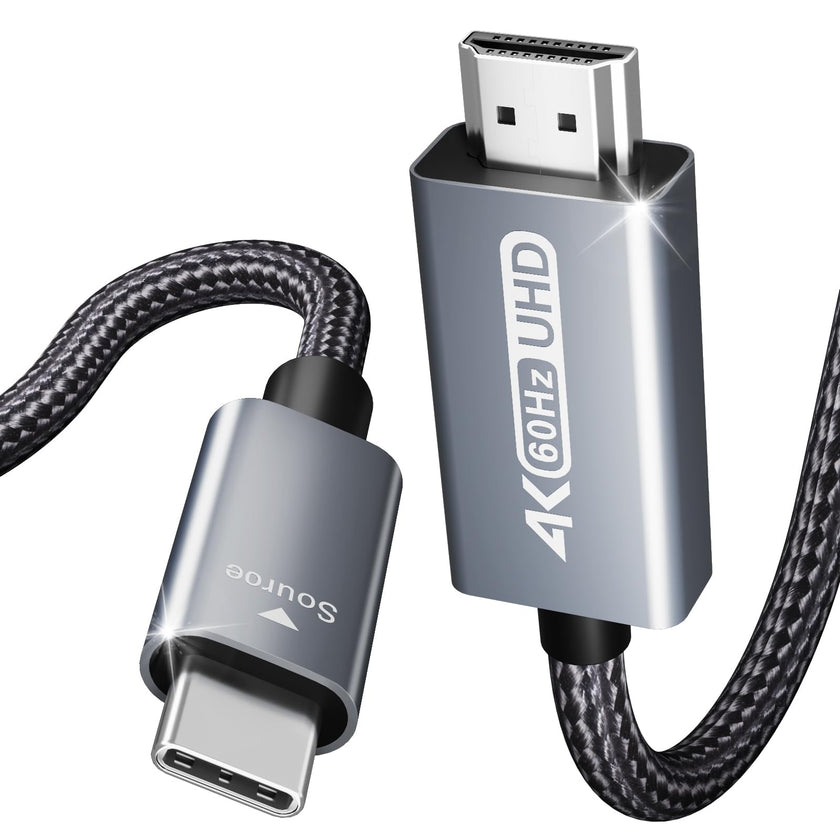 BENFEI USB C to HDMI 6 Feet Cable [4K@60Hz, Aluminum Shell, Nylon Braided], Thunderbolt 3/4 Compatible with iPhone 15 Pro/Max, MacBook Pro/Air 2023, iPad Pro, Surface Book 2, Galaxy S23 and More 🍁 All In One Marketplace Canada