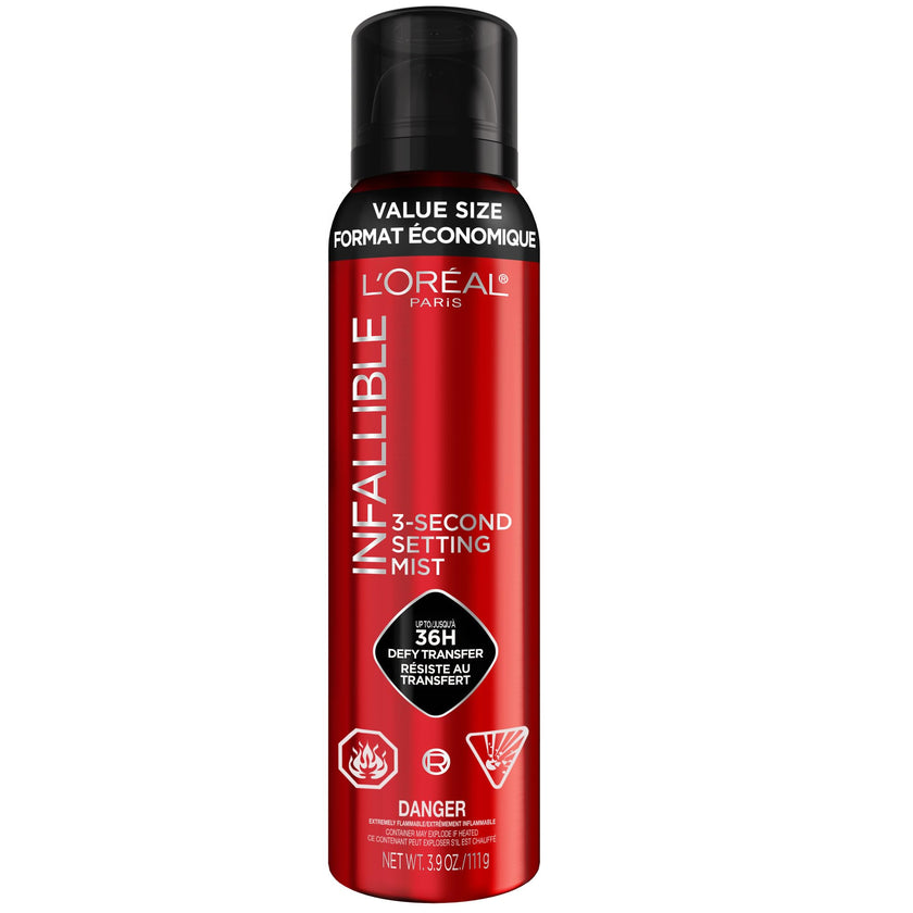 L’Oréal Paris Infallible 3-Second Makeup Setting Spray Jumbo Size, Microfine Mist for up to 36H Wear, Lightweight, Transfer Proof, Waterproof, Dries in 3 seconds, 150ml 🍁 All In One Marketplace Canada
