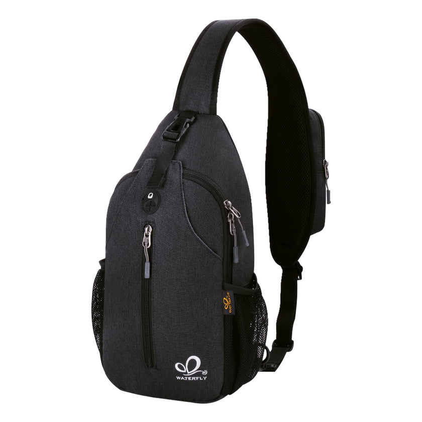 WATERFLY Sling Bag Sling Backpack Crossbody Bag Hiking Daypack for Men Women (Black Color) 🍁 All In One Marketplace Canada