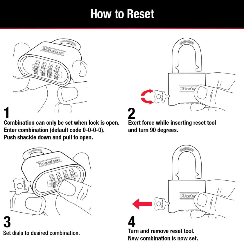 Master Lock Black Combination Padlock, Set Your Own Combo Lock, Weather Resistant Indoor and Outdoor Padlocks with Code for Gym Locker, Gate, Shed, 2 Pack, 178EC2 🍁 All In One Marketplace Canada
