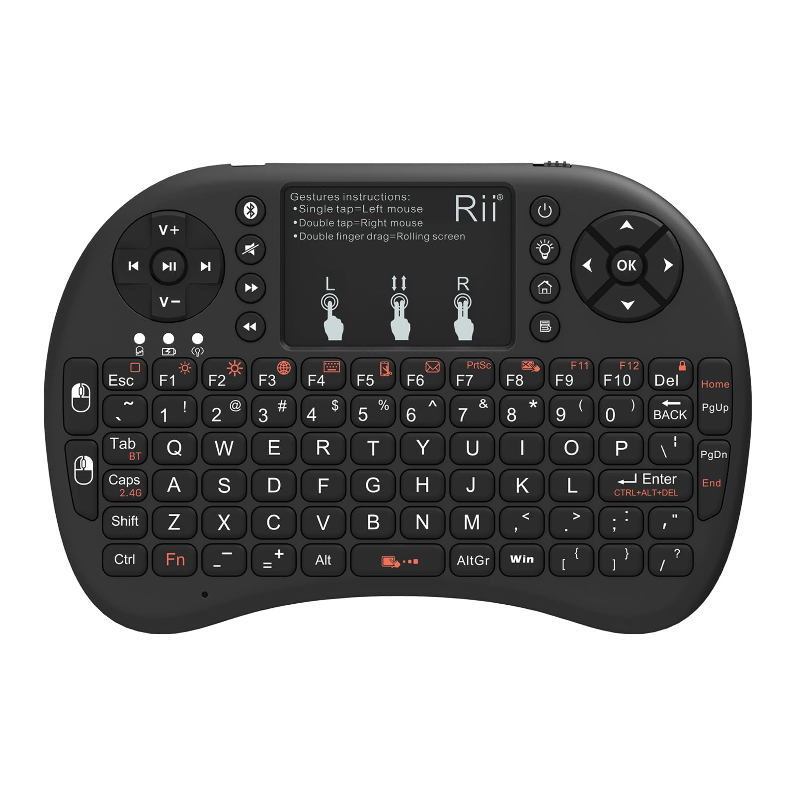 Rii i8+ Mini Wireless Keyboard,Bluetooth Keyboard with Touchpad,Handheld Remote,LED Backlit Compatible with Android TV Box, Android Smart TV,HTPC,Raspberry Pi, Win 7 8 10,Mac OS 🍁 All In One Marketplace Canada
