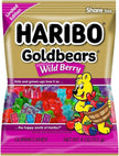 Haribo Gold Bears Wild Berry Gummy Candy (4oz Bag)