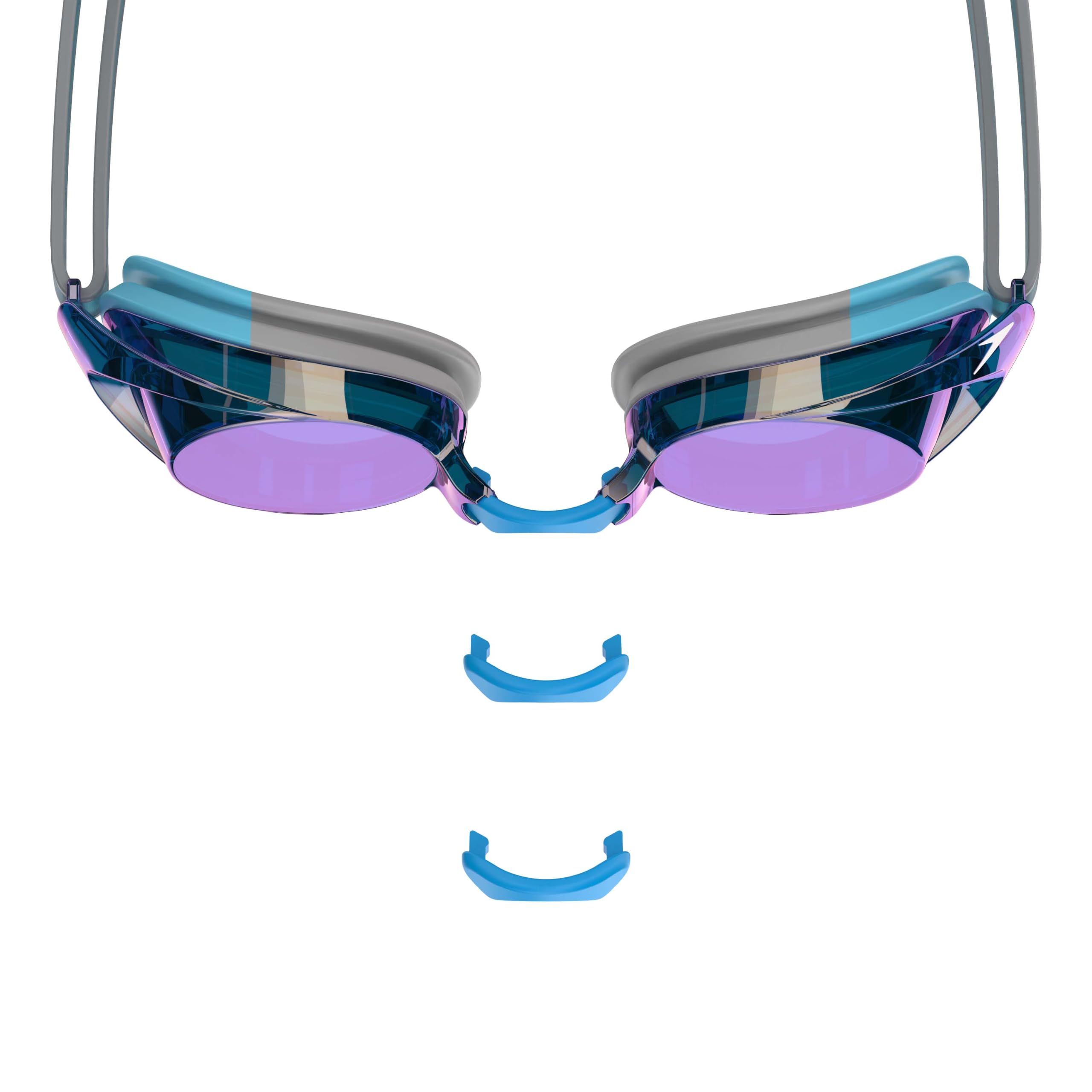 Speedo Vanquisher 2.0 Mirrored Swim Goggles, Panoramic, Anti-Glare, Anti-Fog with UV Protection, Horizon Blue, 1SZ 🍁 All In One Marketplace Canada