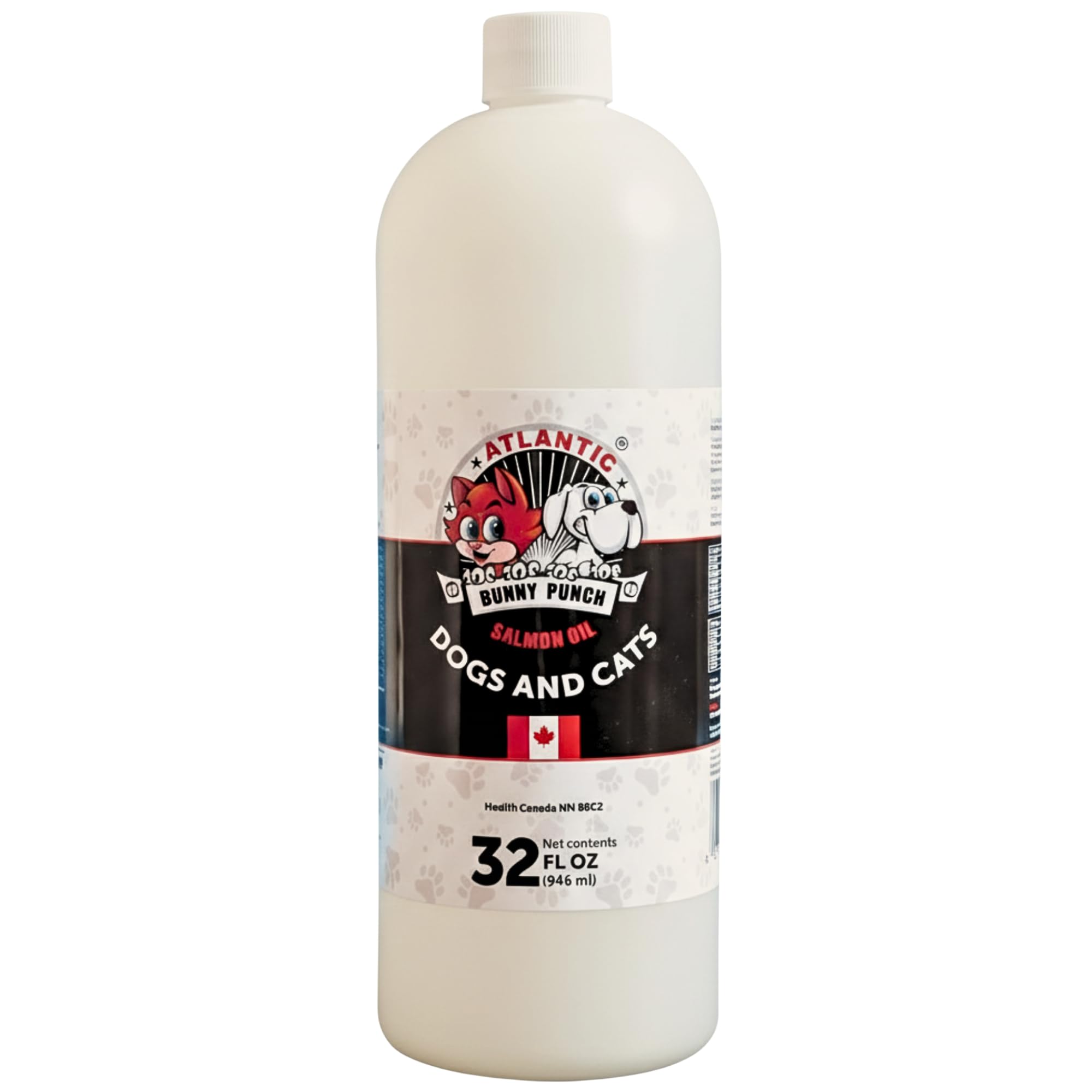 Bunny Punch Pure Atlantic Salmon Oil for Dogs & Cats - Liquid Food Topper - 32 oz 🍁 All In One Marketplace Canada