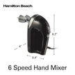 Hamilton Beach 6-Speed Electric Hand Mixer for Baking, 275W, Easy Clean Beaters, Dough Hooks, Whisk, Snap-On Storage Case, Black (62639C) 🍁 All In One Marketplace Canada