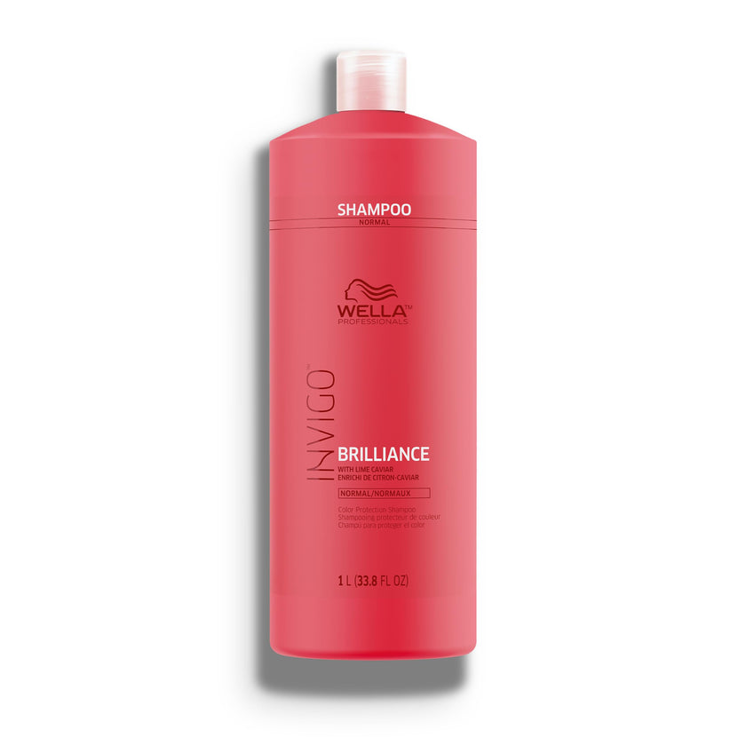 Wella Professionals Invigo Brilliance Shampoo for Fine/Normal Coloured-Treated Hair, Salon Shampoo, Hair Cleanser, Colour Safe, Daily Wash, Lime Caviar, Intense Colour Protection | 33.8 Fl Oz | 1L 🍁 All In One Marketplace Canada