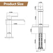 Fransiton Black Bathroom Faucet Bathroom taps 1 or 3 Hole Bathroom Sink Faucet Single Handle washroom Waterfall Faucet with Deck and Pop-up Drain 🍁 All In One Marketplace Canada