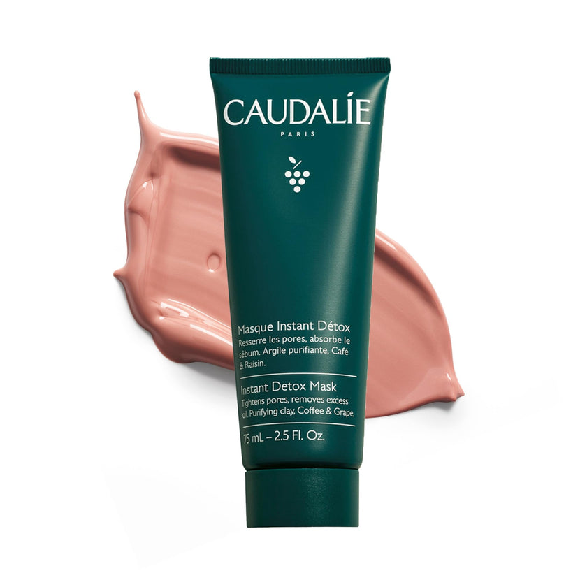 Caudalie Instant Detox Mask 75ml - Cleanse and visibly tighten pores in 10 minutes, with Pink Clay and Caffeine for more Luminous, Clearer-Looking Skin, Fragrance-free and Vegan 🍁 All In One Marketplace Canada