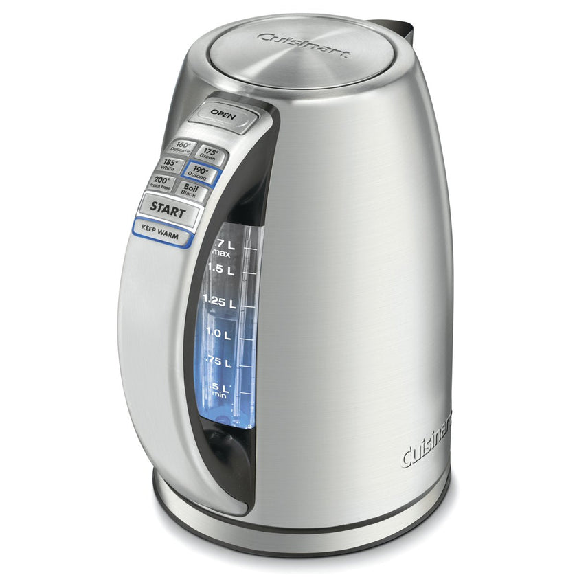 Cuisinart PerfecTemp 1.7L Cordless Electric Tea Kettle, 1500W Fast Heat-Up, 6 Preset Temperatures, 30-Min Keep Warm, Stay-Cool Nonslip Handle, Brushed Stainless Steel (CPK-17C) 🍁 All In One Marketplace Canada